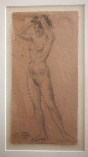 Pieter Pouwels - Naakt. Staande vrouw. kopen? Bied vanaf 69!