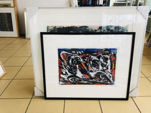 Theo Wolvecamp - Liggende compositie met ogen kopen? Bied vanaf 210!