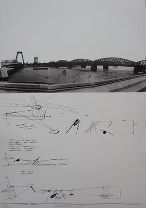 Auke de Vries - litho: ontwerp Maasbeeld (1982) kopen? Bied vanaf 75!