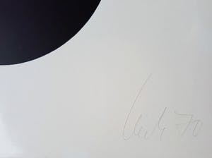 Thomas Lenk - Compositie in zwart en metallic zilver, zeefdruk kopen? Bied vanaf 75!