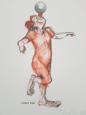 Kees Verkade - kleurenlitho in rood,wit en zwart handgesigneerd en genummerd 246 oplage 350 kopen? Bied vanaf 80!