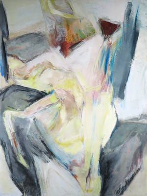 Annemarie Spijkerman - Gemengde techniek, Sally is back in town again - ingelijst (Groot) kopen? Bied vanaf 1!