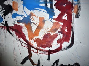 Anton Heyboer - De oer vogel kleurijke krachtige sierlijke schildering . kopen? Bied vanaf 350!