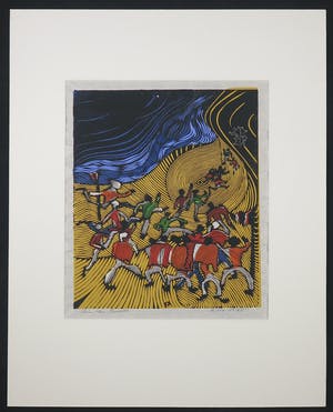 Gunther Borst - Linosnede, Strandlopers kopen? Bied vanaf 1!