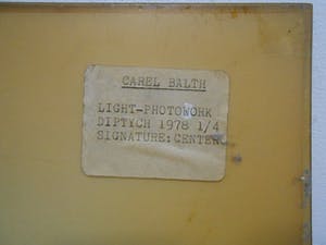 Carel Balth - Light Photowork: : Diptych 1978II. kopen? Bied vanaf 195!