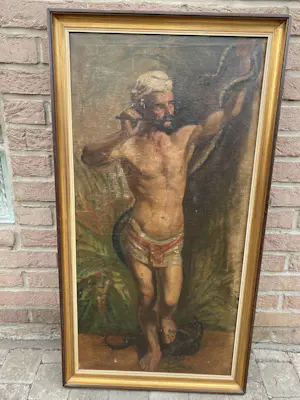 Onbekend - schilderij "De slangenbezweerder" kopen? Bied vanaf 125!