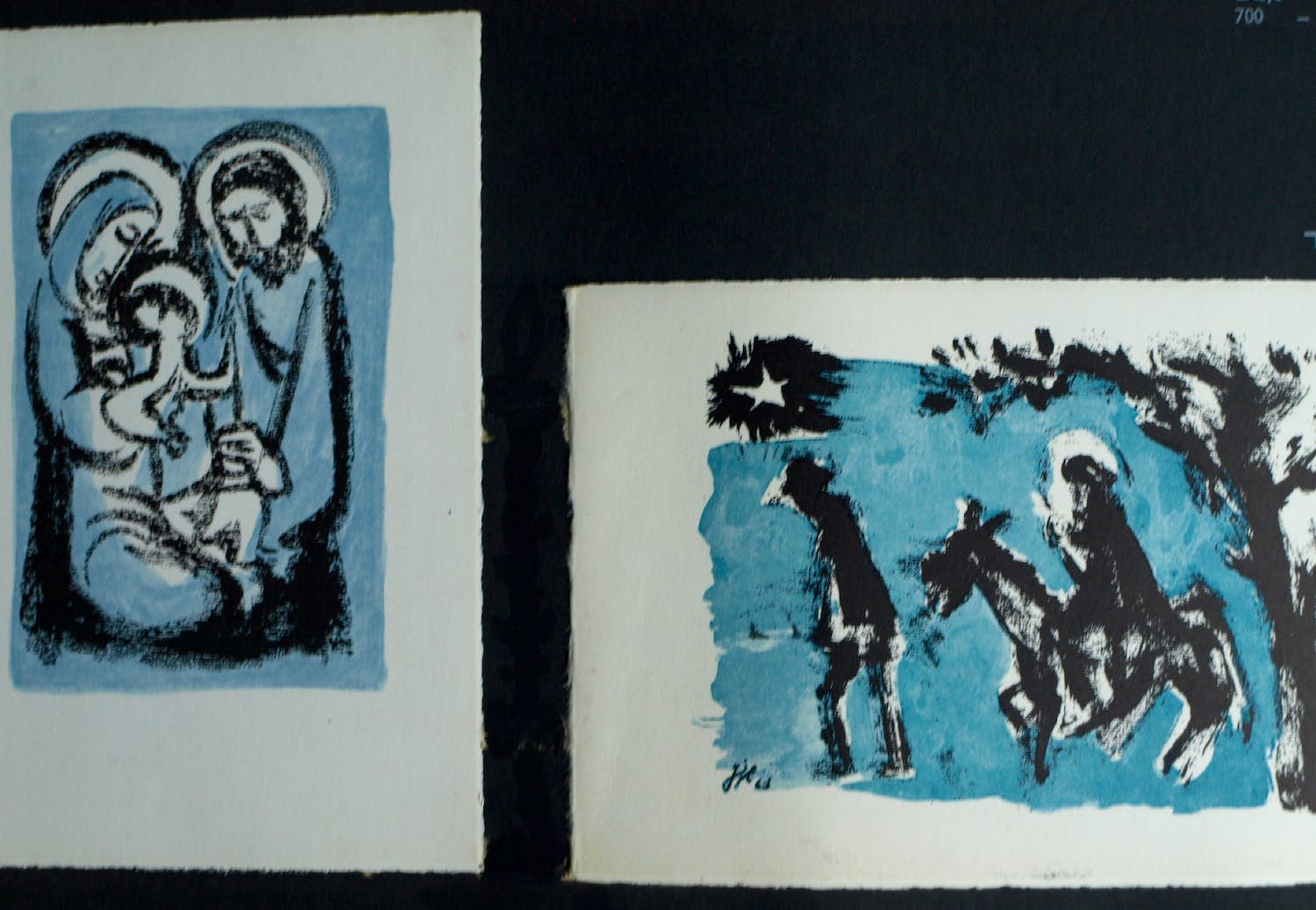 Jozef Bossaert - 63 Grafische werken in map , Thema: Kerst & Nieuwjaar verkocht voor € 1!