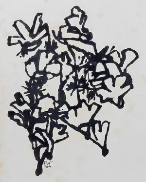 Fie Werkman - Bloemen, inkttekening kaufen? Bieten Sie von 30!