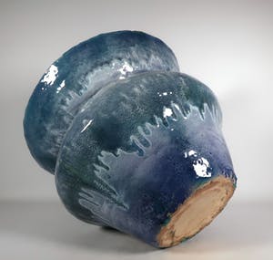 Peter von Hartsvelt Müller - Aardewerk, Blauwe pot met brede hals kopen? Bied vanaf 70!