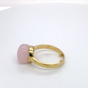 18kt gouden ring+rozenkwarts, maat 54,17,25, 5,58 gr kopen? Bied vanaf 300!