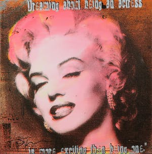 Jorg Doring - Gemengde techniek op doek, Marilyn Monroe kopen? Bied vanaf 60!