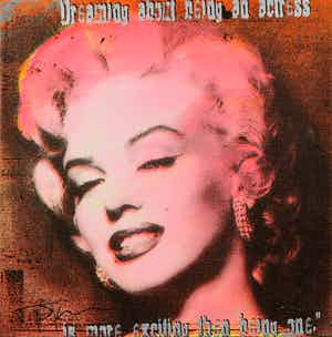 Jorg Doring - Gemengde techniek op doek, Marilyn Monroe verkocht voor € 60!