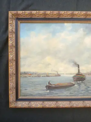 Cornelis Johannes van der Aa - Havengezicht kopen? Bied vanaf 175!