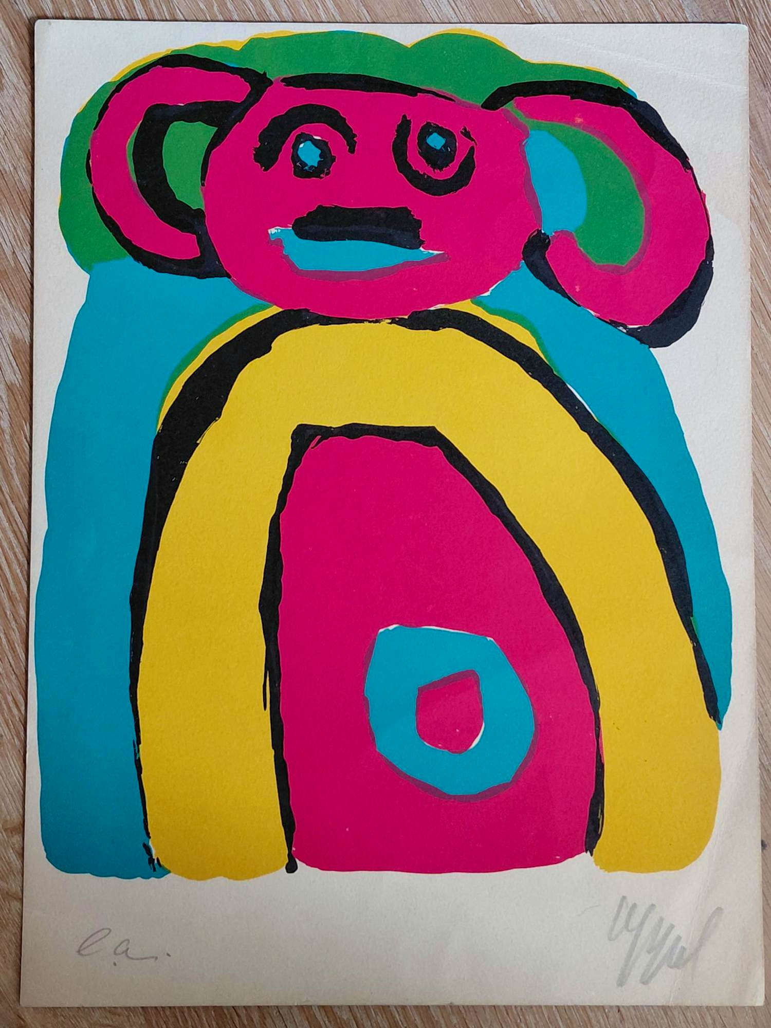 Karel Appel、Les Animaux du Desert、希少画集画 Karel Appel, Devil