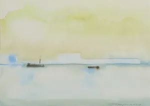 Trees Suringh - Aquarel, Rivier 2 - Ingelijst kopen? Bied vanaf 1!