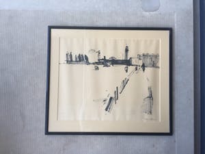 Theodoor Heynes - Aan de haven - (inkt)tekening (43 x 54,5 cm) kopen? Bied vanaf 1!