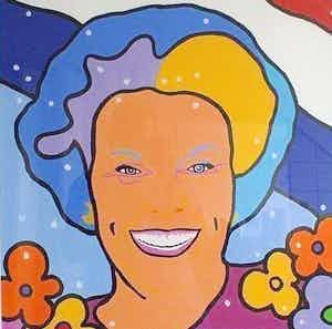 Shunyam - Zeefdruk, Royal Smile verkocht voor € 45!