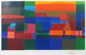 Ton Schulten - Zeefdruk, Herfsttooi - Ingelijst kopen? Bied vanaf 350!