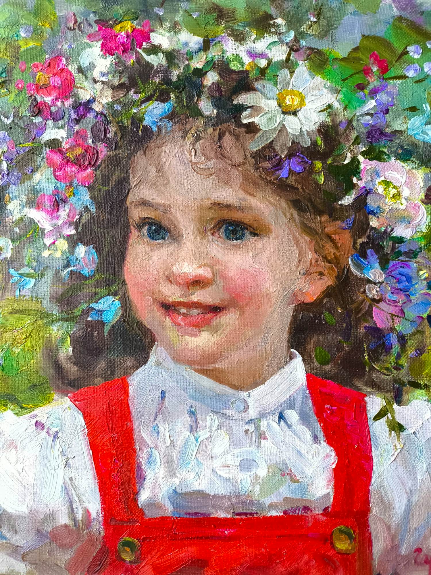 Vladimir Goussev - Portret van een meisje kopen? Bied vanaf 400!