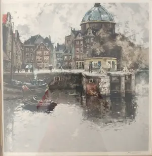 Henry Cassiers - Haarlemmersluis en Lutherse kerk te Amsterdam kopen? Bied vanaf 40!