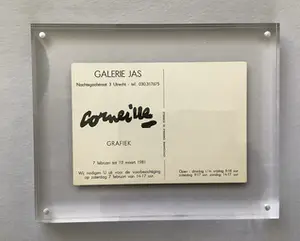 Corneille - Invitation avec originale lithographie "La conquête d l'oiseau". kopen? Bied vanaf 145!