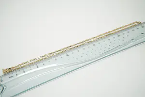 67 - Lang (50cm) en zo goed als nieuw 14 krt gouden fantasie collier kopen? Bied vanaf 370!