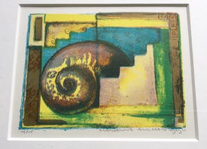 Marianne Aulman - 2 litho's Schelpen | kleine oplage - beide identiek ingelijst kopen? Bied vanaf 39!