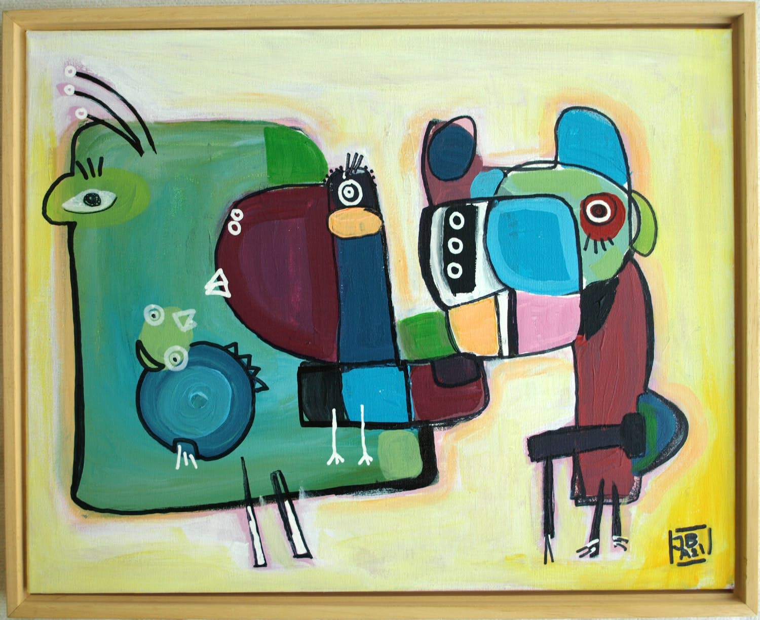 Jasper Banen - Acrylverf op doek , ingelijst , Voor de bevalling – 2021 verkocht voor € 110!