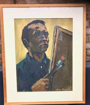 Marten Klompien - Zelfportret met tegenlicht kopen? Bied vanaf 250!