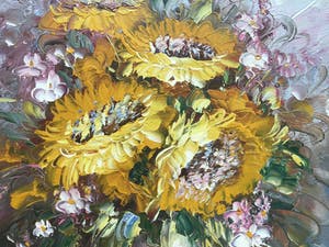 Niet of onleesbaar gesigneerd - Bloemen in pot. kopen? Bied vanaf 1!