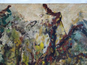 Niet of onleesbaar gesigneerd - Olieverf op doek , “Landschap met zwaan” kopen? Bied vanaf 1!