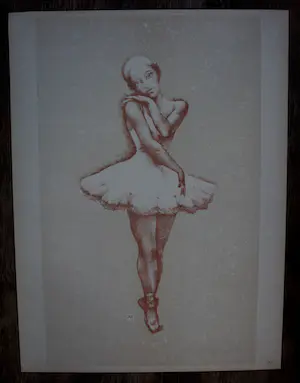 John Raedecker - litho: balletdanseres - 1947 kopen? Bied vanaf 50!