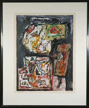 Jacques Doucet - Zeefdruk, Été à Saint-Christol - Ingelijst (Groot!) verkocht voor € 150!