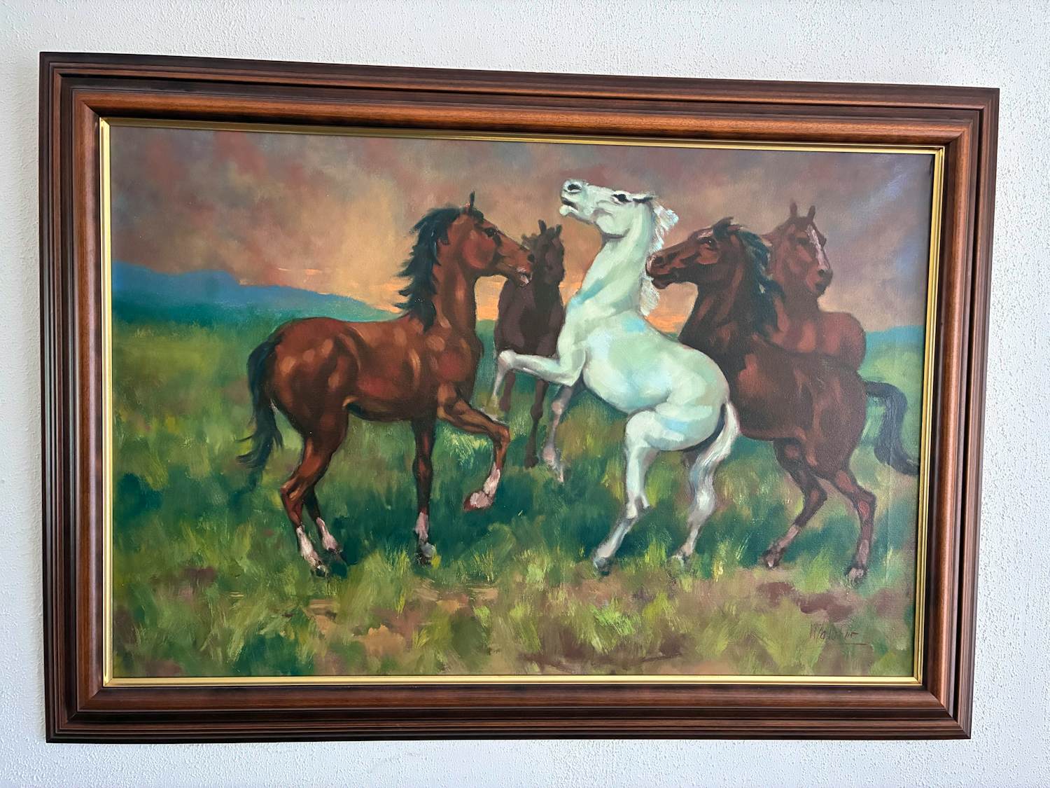 Onbekend - Schilderij met paarden kopen? Bied vanaf 20!