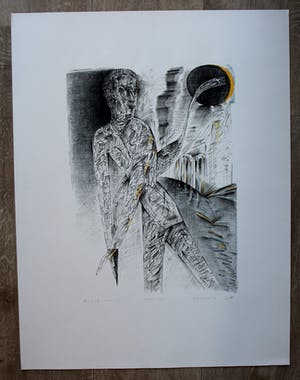 Kees Spermon - litho: Black sun - 1984 kopen? Bied vanaf 45!