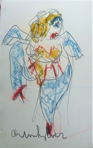 Anton Heyboer - Vrolijke kleurige danseres kopen? Bied vanaf 175!