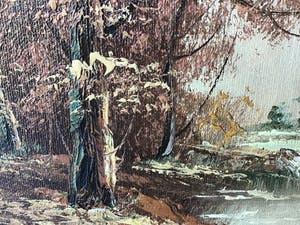 Niet of onleesbaar gesigneerd - Winter ,bos en water. kopen? Bied vanaf 1!