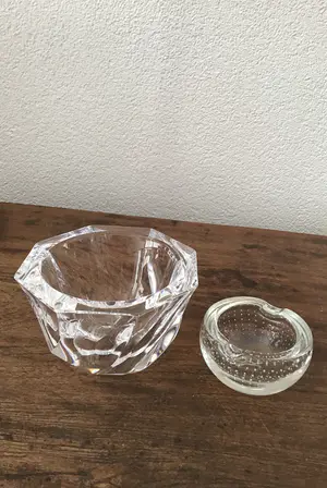 Andries Dirk Copier - En Orrefors kristal , gesigneerde bowl en spijker asbak kopen? Bied vanaf 1!