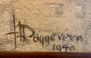 Jan Hendrik Roggeveen - "De Rustende Jager" in Bergen en zicht op kerk in Bergen kopen? Bied vanaf 800!