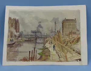 Hendrik Spetter - Het Witte Huis - haven Rotterdam 1947 - uit de boedel van Koningin Juliana kopen? Bied vanaf 100!