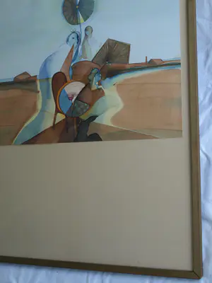 Edwin Engels - Ingelijste aquarel , Landschap – 1975 – Lijst, 97 x 68 cm. kopen? Bied vanaf 60!