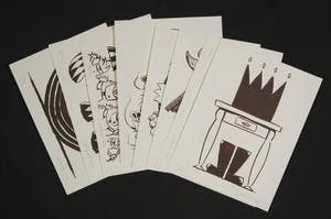 Niet of onleesbaar gesigneerd - Lot van 8 drukken, Zonder titel (fantasiefiguren) kopen? Bied vanaf 1!