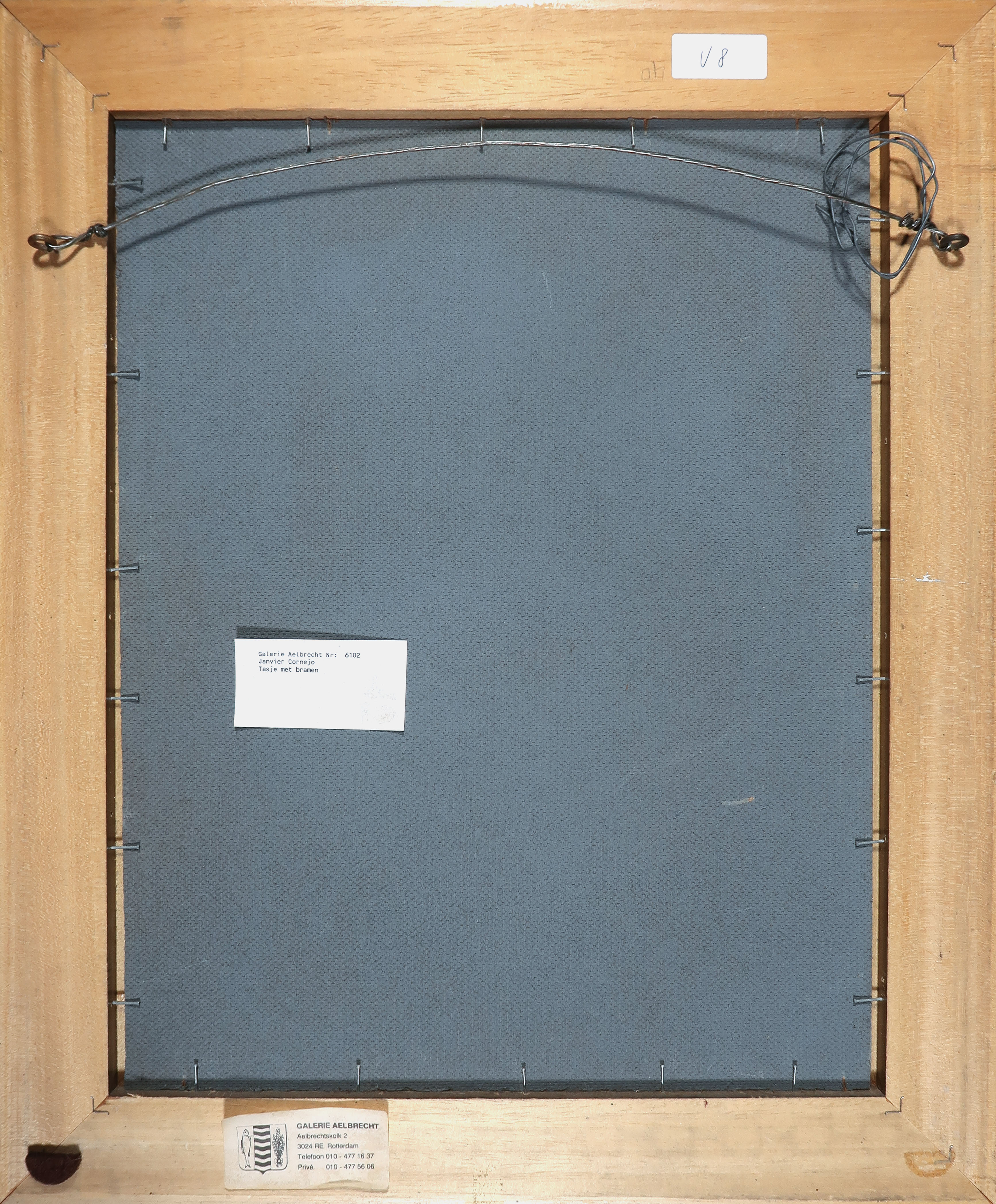 L. Javier Cornejo - Olieverf op hardboard, Tasje met bramen - Ingelijst kopen? Bied vanaf 150!