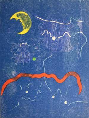 Jef Diederen - Houtsnede - zonder titel - 1988 verkocht voor € 100!