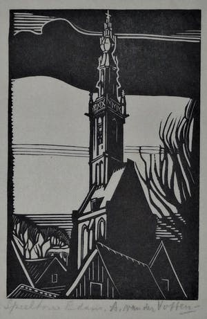 Andre van der Vossen - Complete vrij zeldzame serie van 10 houtsnedes met vissersplaatsen in Nederland kopen? Bied vanaf 275!