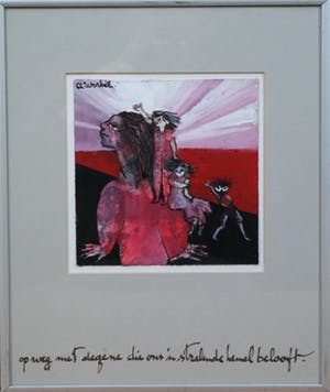 Ans Wortel - gouache - figuren kopen? Bied vanaf 155!