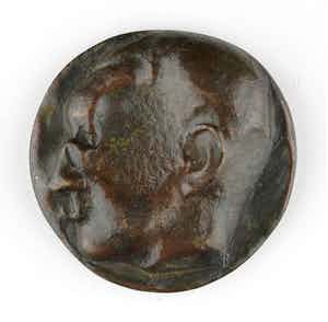 Geer Steyn - Bronzen penning: Bertolt Brecht, 1978 verkocht voor € 65!