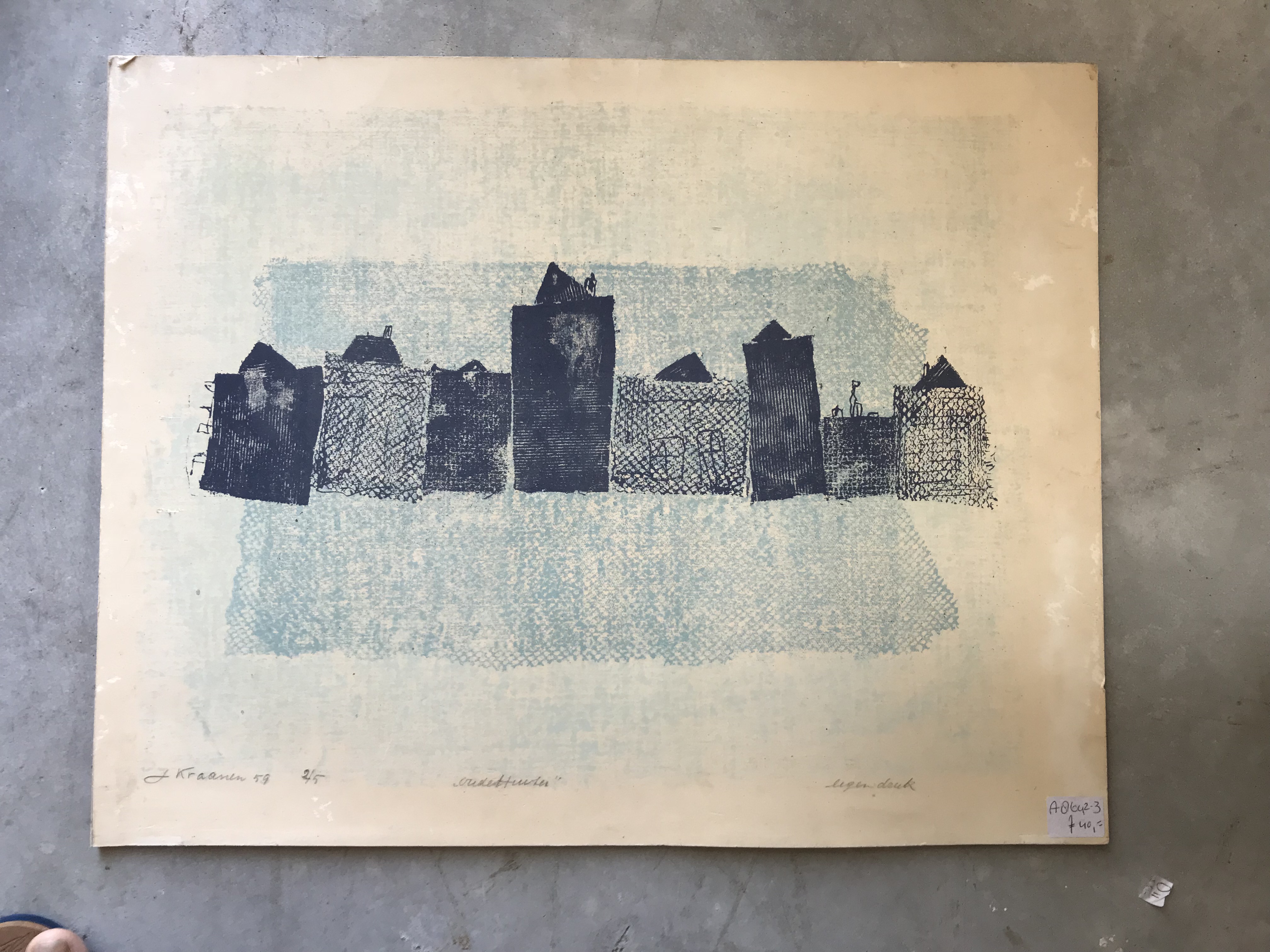 Jaap Kraanen - Oude huizen, Eigendruk, opl 2/5, handgesigneerd kopen? Bied vanaf 1!