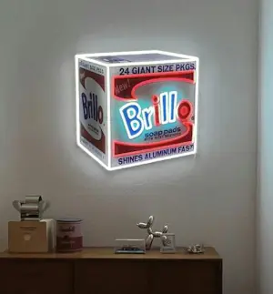 Andy Warhol - BRILLO - LED Neon - Limited Edition - genummerd - met CoA kopen? Bied vanaf 999!