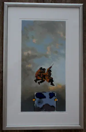 Hans Leyerzapf - Ingelijste zeefdruk: De gelukkige terugkeer kopen? Bied vanaf 199!